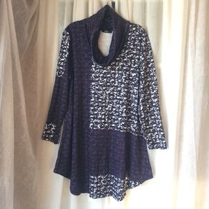 Lily Firmiana Athleisure Dress/Tunic Top, Full Shape Works for Maternity Wear